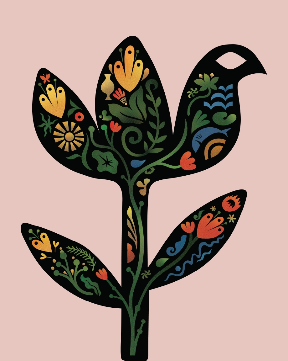 Wellness plant illustration for Omara residences
